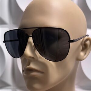 Quay Australia Black Aviator Sunglasses